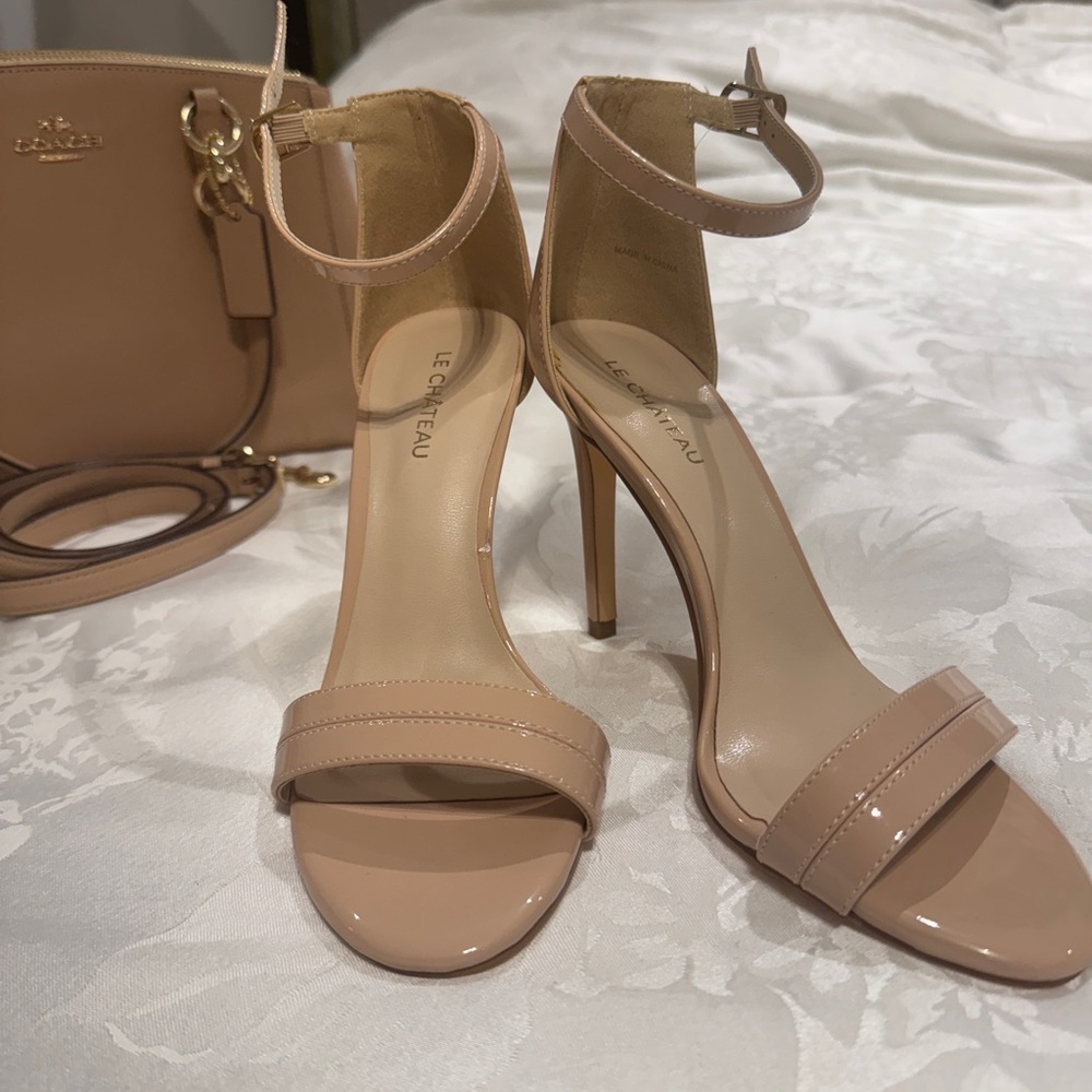 Le Chateau Blush Pink Heeled Sandals